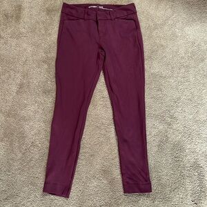 Old Navy pixie built in sculpt maroon dress trousers size 2